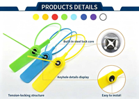 Sceau de sécurité mécanique personnalisé YSD en plastique pour sacs en plastique, anti-effraction, certifié ISO, en polypropylène (PP) pour camions
