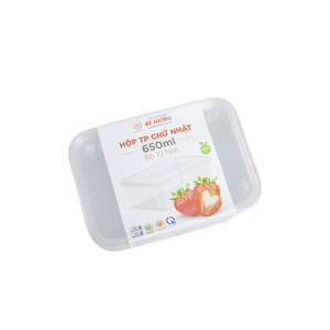 650ml Rectangular Food Container BPA Free <b>Plastic</b> <b>Lunch</b> <b>Box</b> Leakproof Microwave Safe - Product Image 3