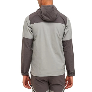 Chaqueta Deportiva con Capucha para Hombre, Cortavientos, Manga Larga, Diseño Color Block, Cierre de Cremallera, Bolsillos Laterales, Ligera, de Poliéster, para Primavera y Actividades al Aire Libre - Product Image 5