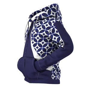 Sudadera con Capucha para Hombre, Impresión por Sublimación, 100% Algodón, con Cierre, Transpirable, Colores y Tallas Personalizables, OEM - Product Image 2