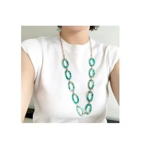 Collier de perles irrégulières en résine faites à la main, multicolores, bijoux de mode, artisanat moulé, pour femmes et filles - Meilleures ventes - Product Image 3