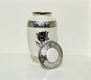 Urnas de Cremación de Aluminio Grabadas con Rosas Rojas Perla, Estilo Americano, Personalizables, de Alta Calidad, para Cenizas Humanas, Grandes, Venta al Por Mayor - Product Image 5