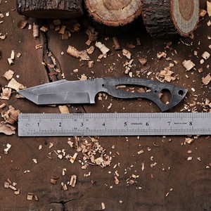 Cuchillo de caza Tanto de hoja fija forjada de acero 1095 Nordic Forge para bricolaje, kit de hoja fija personalizada OEM/ODM - Product Image 3