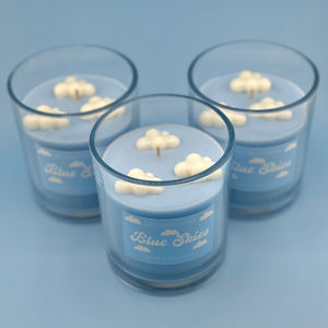 Vela Aromática LANJO Novelty 100% Cera de Soya con Aroma a Postre, Hecha a Mano, Linda Vela en Forma de Nube con Frasco de Vidrio, Ecológica para Decoración del Hogar - Product Image 1