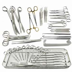 Kit Básico de Cirugía Menor, Caja de Acero con Instrumentos Quirúrgicos, Set de Disección Veterinaria - Product Image 1