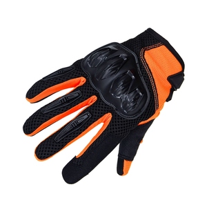 Guantes de Carreras de Dedo Completo Negros con Protección de Palma Naranja, Transpirables, con Cierre de Gancho y Bucle para Motocross y Uso en Exteriores - Product Image 3