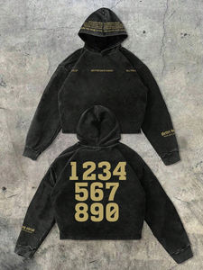 Sweat à capuche oversize délavé pour homme, style streetwear décontracté, idéal pour la gym, en molleton épais, pour l'hiver, prix abordable, personnalisation OEM, tendance - Product Image 2