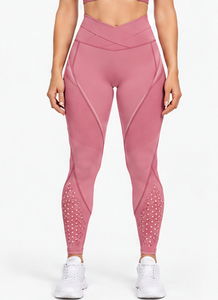 Leggings Deportivos para Mujer, Cintura Alta, para Yoga, Fitness, Running, Entrenamiento, Sin Costuras, Elásticos, de Secado Rápido, Diseño Sólido, 160g, Push-Up - Product Image 5