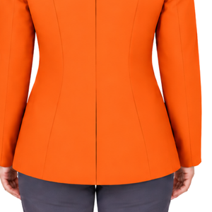 Veste d'équitation orange vif pour femme, coupe ajustée, blazer d'équitation élégant, manteau de compétition équestre, vente en gros personnalisée, mode - Product Image 6