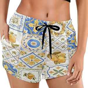 High Waist New Custom Printed Logo Breathable Aesthetic Summer Wear Digital Printing Women Beach Shorts - Product Image 6