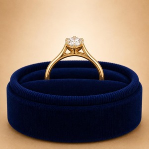 Anillo de Compromiso de Lujo con Diamante Cultivado en Laboratorio, Corte Marquesa de 1.50ct, Certificado IGI, Oro Sólido de 14K, Solitario, Promesa de Boda para Mujer - Product Image 2