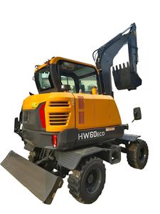 Excavatrice sur pneus hydraulique HW60ECO, robuste, 6 tonnes, pour la construction, l'agriculture et les infrastructures - Product Image 1