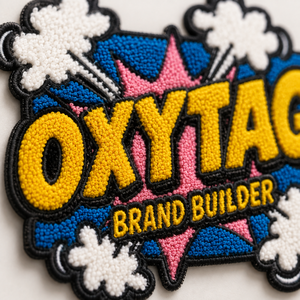 Oxytag Brand <b>Builder</b> Iron-On Chenille Embroidery Patch Irregular Shape Gift Decorative Fabric Patch Cheap Price OEM Custom - Product Image 4