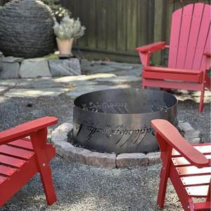 Modern <b>Outdoor</b> Garden Iron <b>Fire</b> Pit Ring Wood Burning Metal Bonfire <b>Outdoor</b> <b>Fire</b> Pit <b>Table</b> Portable Design Customizable Sizes - Product Image 3