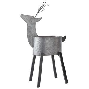 Rustic Reindeer <b>Ornament</b> Aluminum & Wood Handmade Farmhouse Christmas Tabletop Decor-Festive Gift for Housewarming & Home Office - Product Image 2