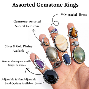Most Selling Wholesale <b>Crystal</b> Gemstone <b>Rings</b> Birthstone Jewelry for Women Unisex Gift/Party Special Occasions Healing <b>Rings</b> - Product Image 2