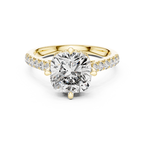 Bague exclusive avec coussin de diamant et diamant rond taillé en laboratoire, bijoux de mariage élégants pour femmes, fournisseur OEM en gros - Product Image 6