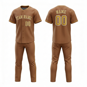 Maillot de baseball personnalisable respirant à col en V et pantalon uniforme – Vêtements de sport sublimés imprimés de haute qualité - Product Image 4