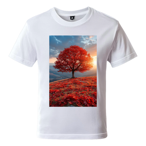 T-shirt pour homme en coton mélangé à motif imprimé, coupe classique, vente en gros directe d'usine - Product Image 3