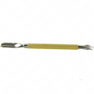 Custom Yellow Stainless Steel Nail Cuticle Pusher Professional Manicure <b>Pedicure</b> <b>Tool</b> Set with ODM Private Label Options - Product Image 2