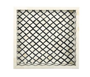 Présentoir de pièce maîtresse de table le plus vendu plateau de service en incrustation de résine décorative Durable classique pour petit-déjeuner thé café - Product Image 1