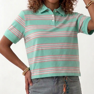 Servicio OEM, Elegante Camiseta Polo para Mujer, Color Sólido, Talla Personalizada, Ropa para Exteriores, Camiseta Polo de Calidad Única - Product Image 1