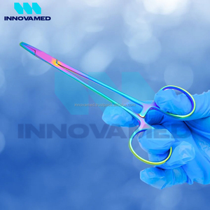 Ciseaux chirurgicaux à pointe incurvée en acier inoxydable de haute qualité, revêtement plasma arc-en-ciel, taille personnalisée, poignée de précision manuelle antidérapante à cliquet - Product Image 6