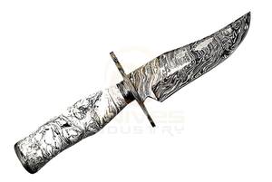 Cuchillo de Caza Personalizado de Alta Calidad, Acero de Damasco, OEM, DIY, Cuchillo de Supervivencia para Camping - Product Image 4