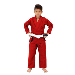 Kimono de BJJ pour enfants, uniforme léger en coton tissé perlé, combinaison d'entraînement avec coutures renforcées pour la pratique du Jiu-Jitsu brésilien - Product Image 3