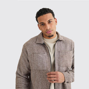 Veste d'hiver en coton lourd, matière chaude 300 g/m², streetwear, vêtements décontractés, coupe ajustée, vente en gros de vestes pour hommes - Product Image 4