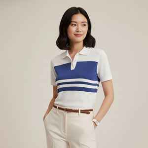 Polo de mujer de alta calidad para verano, 100% algodón, de secado rápido, anti-pilling, manga corta, cómodo. - Product Image 2