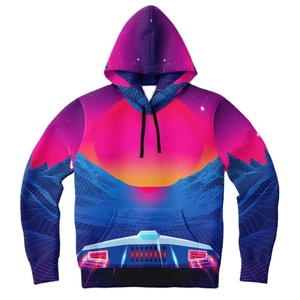 Sweat-shirt à capuche rétro-futuriste pour femme, manches longues, imprimé avec un motif de voiture, respirant, tricoté, pour l'automne - Product Image 5