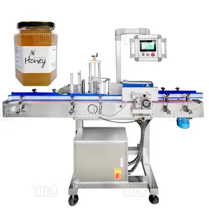 YIMU YM510 Industrial rollo pegatina envoltura alrededor de la etiquetadora para botella de vidrio automática redonda cuadrada aceite píldora botella etiquetadora