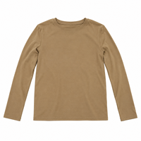 Chemise basique à col rond unie de style coréen pour femmes, design de style Old Money, nouvelle collection, douce, pour le quotidien ou les occasions décontractées