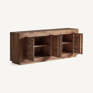 Buffet moderne rustique en bois massif, meuble de rangement minimaliste pour salle à manger, hôtel et villa - Product Image 4