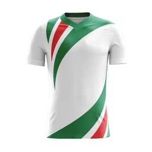 Men's Black White Geometric V-Neck Soccer Jersey Short Sleeve Moisture Wicking <b>Polyester</b> Football Shirt Adult Regular Fit - Product Image 4