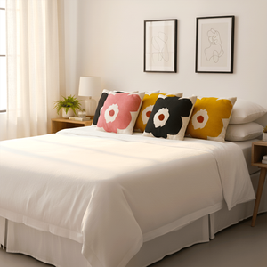 SOGA 6PC Floral Bloom Sunshine Bloom <b>Blush</b> Bloom Pillowcases Set 45cm Flower Pattern Cushion & Pillow Cover - Product Image 6