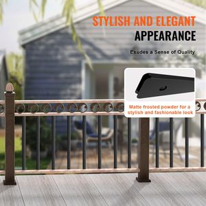 Balustres en alliage d'aluminium pour escalier, 29,5 pieds x 1 pied, lot de 51, poteaux décoratifs plats pour balustrade, vis pour balustres de terrasse extérieurs - Product Image 4