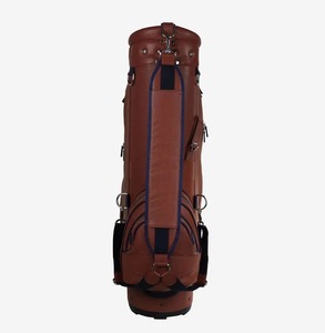 Vintage Large Capacity Genuine Leather Polo <b>Golf</b> Bags Zippered Carrying Strap Embroidery Printing Logo <b>Golf</b> Polo Leather Bags - Product Image 2