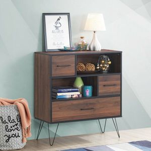 Credenza Multiuso con Gambe in Metallo e Cassetti per Soggiorno - Product Image 6