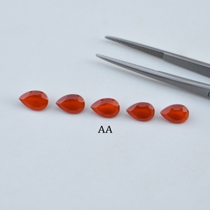 Piedra Preciosa Suelta de Ónice Rojo Natural de 6x8 mm, Corte Facetado en Forma de Pera, Lista para Comprar, Joyería de Plata y Oro del Proveedor, Productos Nuevos en Tendencia - Product Image 3