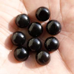 Cabochon en Onyx Noir Naturel Rond, Pierre Précieuse de Haute Qualité pour la Fabrication de Bijoux, Vente en Gros, Personnalisation Disponible - Product Image 1