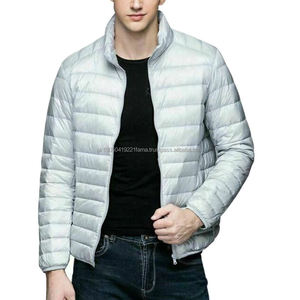 Vente d'usine Hommes Léger Toile Stand Hiver Puffer Parka Veste À Capuche Polyester Rempli Avant Respirant Imperméable - Product Image 3
