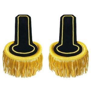 Epaulettes de Hombro de Alta Calidad en Oro y Azul con Flecos Amarillos para Banda de Marcha - Product Image 4