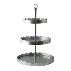 Soporte de Pastel Metálico de 3 Niveles, Diseño Moderno, Plateado, Plato para Servir Postres, para Bodas y Fiestas en Casa, Decoración de Mesa, en Venta - Product Image 3
