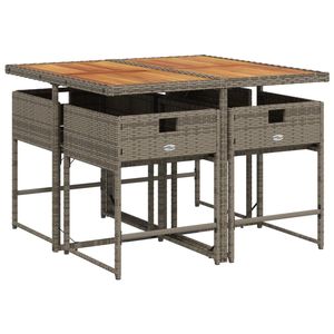 Ensemble de salle à manger de jardin bleu marine et gris brun - Product Image 5