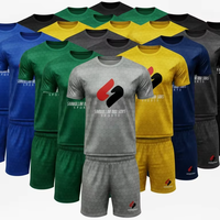 Herensportkledingset, casual fitness t-shirt en shorts, op maat gemaakte sportkleding, katoenen gebreide comfortabele pasvorm, ademend, zomerse gymkleding, groothandel levering