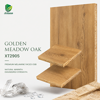 Panneau de bois aggloméré orienté (OSB) mélaminé Jinbase SXT2905 Golden Meadow Oak 18 mm E0 1220x2440 mm pour meubles et menuiseries