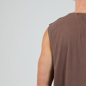 เสื้อกล้ามออกกำลังกายทรงเข้ารูปสำหรับผู้ชาย ผ้าถักคอตตอน/ใยไผ่ แห้งเร็ว ลายการ์ตูน สไตล์ไฮสตรีท - Product Image 6