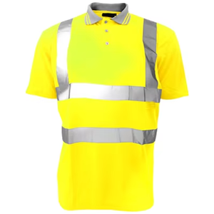 Uniforme de travail haute visibilité en polyester fluoré anti-plis de qualité supérieure pour la construction, le contrôle de la circulation et la protection industrielle - Product Image 1